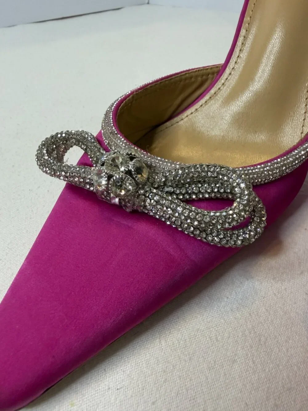 Tony Bianco Eros Pump‎ Pink Satin with Crystal Embellishments Size 9 1/2